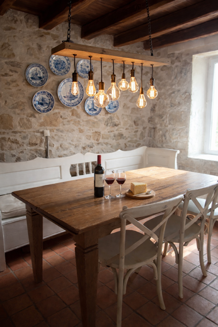 Eethoek in keuken gite 4-5 personen